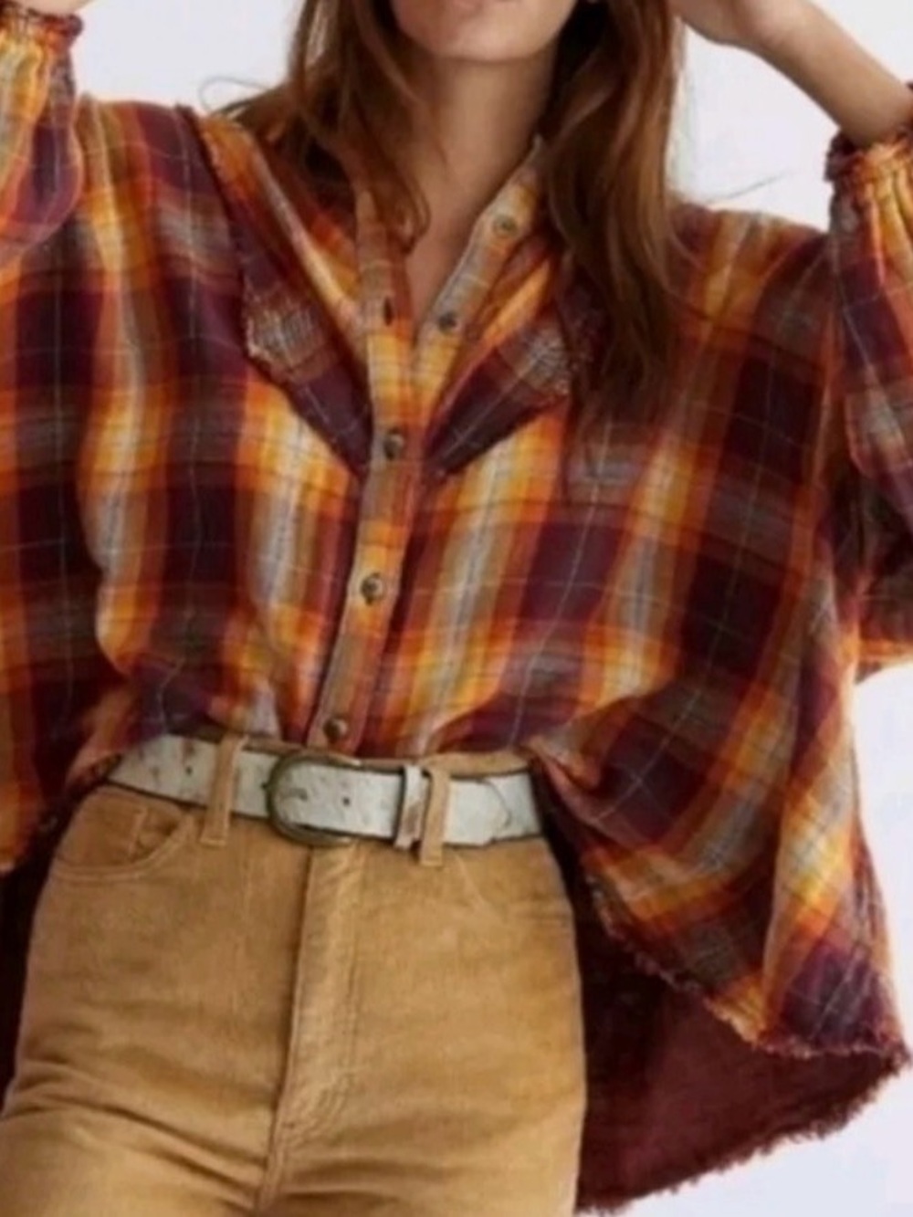 Free People We The Free Kyoto Oversized Double Cloth Swing Flannel